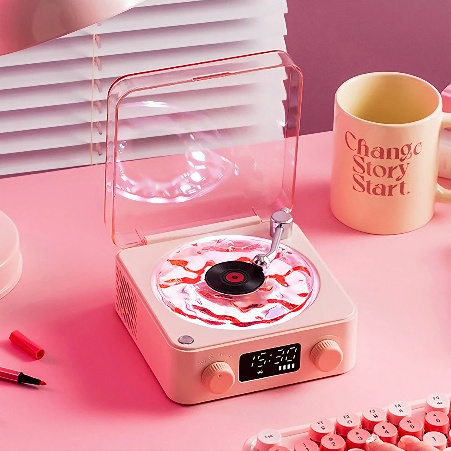 Vintage Wave Bluetooth Speaker With LED Display