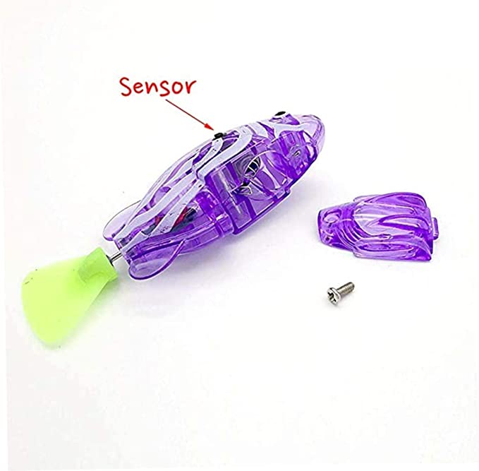 Swimming Robot Fish Toy for Cat and Dog with LED Light | Interactive Dog/Cat Toy | Electronic Pet Fish- Set of 4