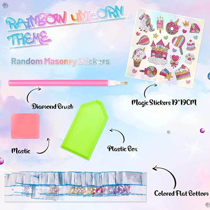 Sparkle Gem Stickers | DIY children's free stick cartoon diamond sticker painting