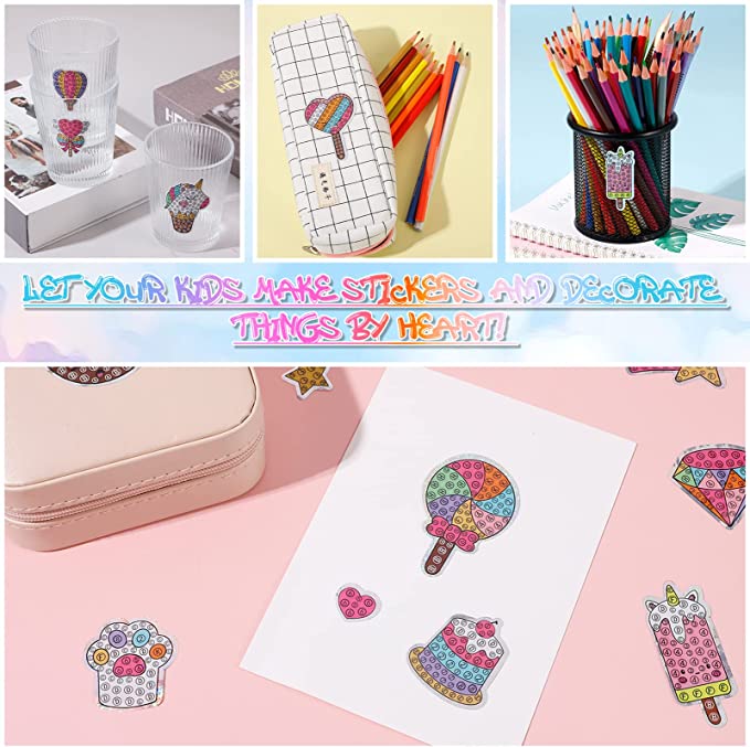 Sparkle Gem Stickers | DIY children's free stick cartoon diamond sticker painting