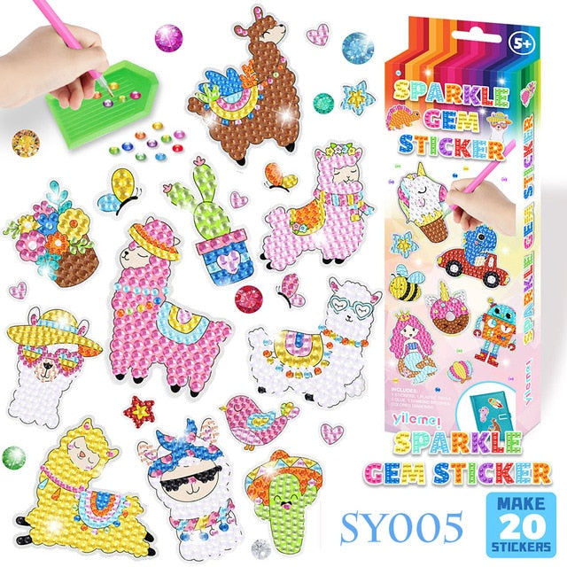 Sparkle Gem Stickers | DIY children's free stick cartoon diamond sticker painting
