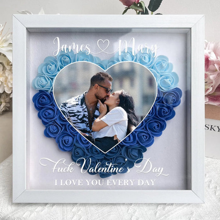 Personalized Photo And Flower Shadow Box