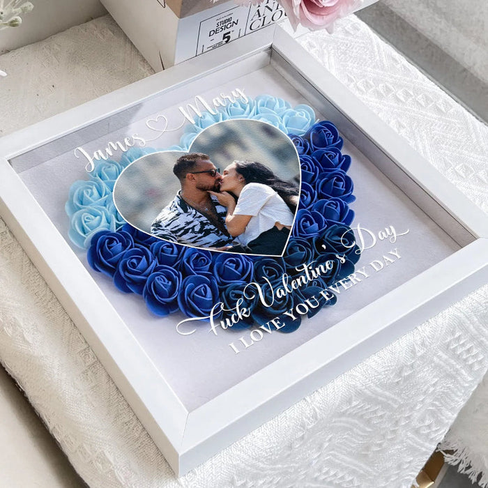 Personalized Photo And Flower Shadow Box