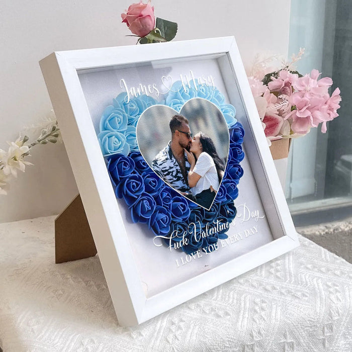 Personalized Photo And Flower Shadow Box