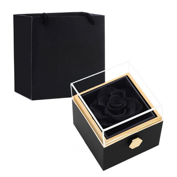 Locked Keepsake Flower Box With Necklace