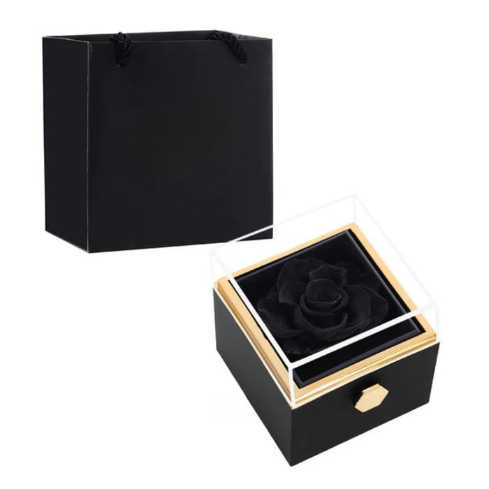 Locked Keepsake Flower Box With Necklace