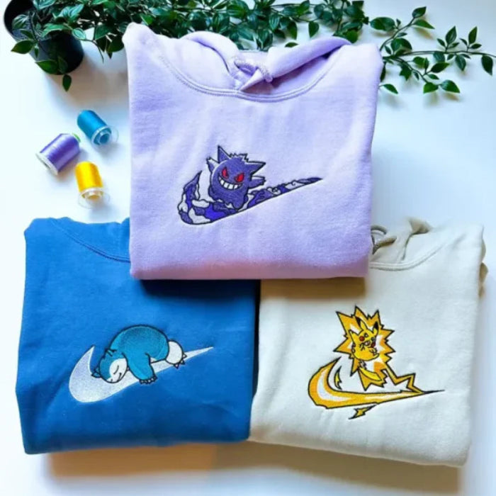 Cartoon Characters Embroidered Hoodie