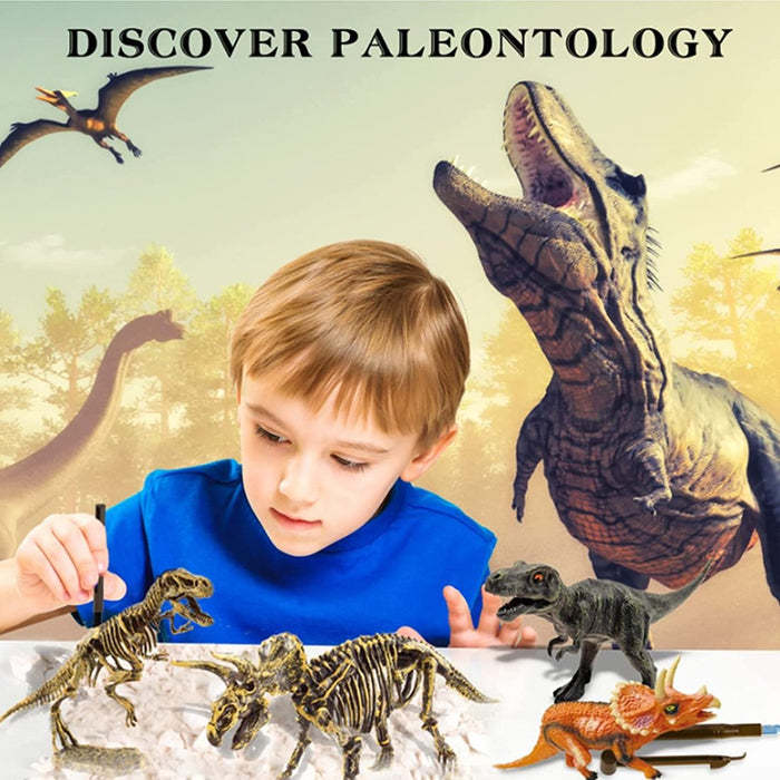 Dinosaur Digging Fossil Kit | Educational Toy For Kids | Dig Up Dinosaurs Skeleton Set