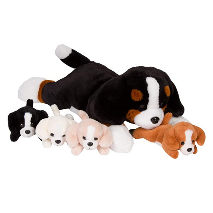 Bernese Snuggable Mommy Puppy Set Of 5 Gift For Children