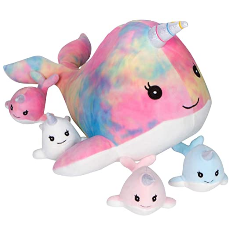 Narwhal Snuggable Mommy Narwhal Baby Set Of 5 Gift For Children