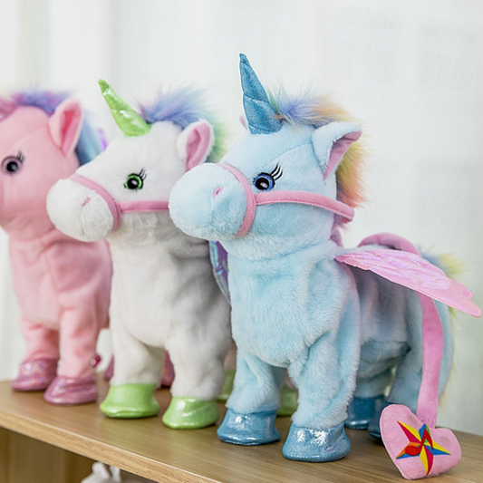 Electronic & Musical Walking Stuffed Unicorn Plushie Toys