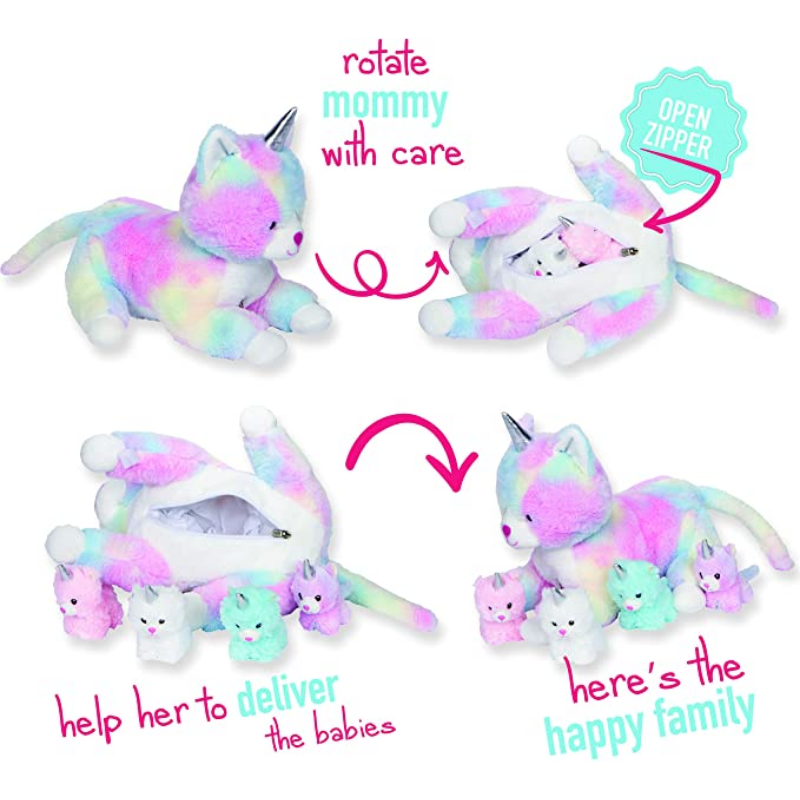 Kittycorn Snuggable Mommy Kitty Set Of 5 Gift For Children