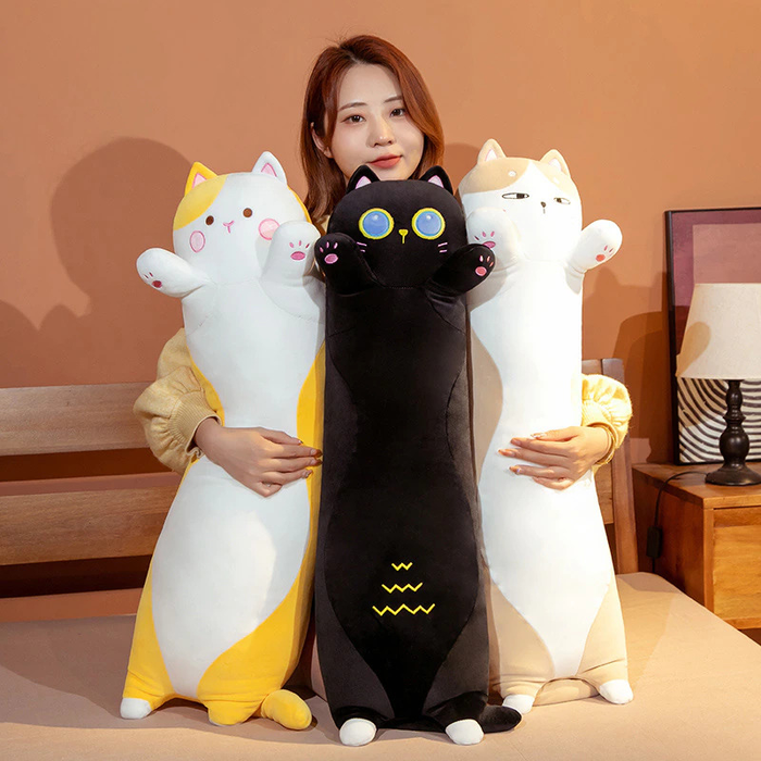 Cute Long Cat Stuffed Squish Plush Pillow