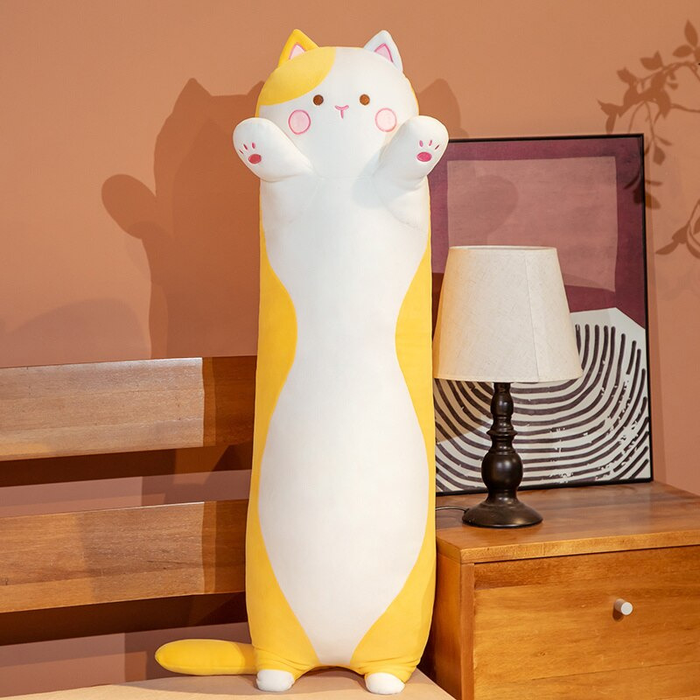 Cute Long Cat Stuffed Squish Plush Pillow