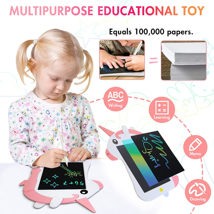 Unicorn LCD Writing & Color Drawing Tablet For Kids