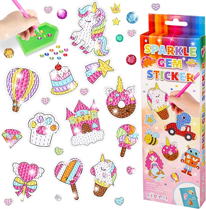 Sparkle Gem Stickers | DIY children's free stick cartoon diamond sticker painting