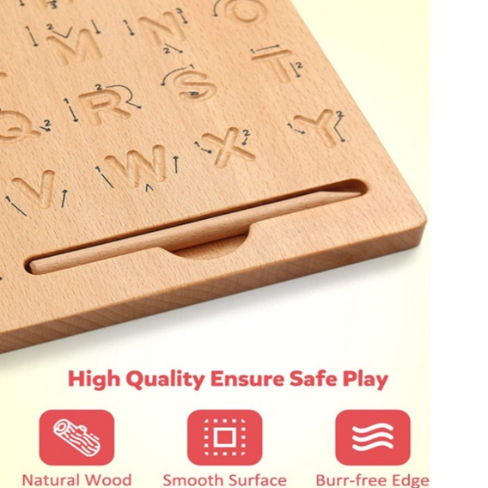 Double-Sided Wooden Letters Practicing Board