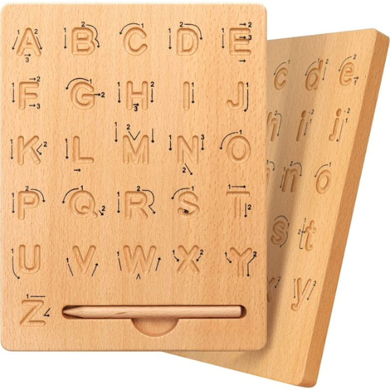 Double-Sided Wooden Letters Practicing Board