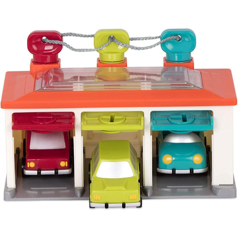 Shape Sorting Toy Garage With Keys & 3 Toy Cars