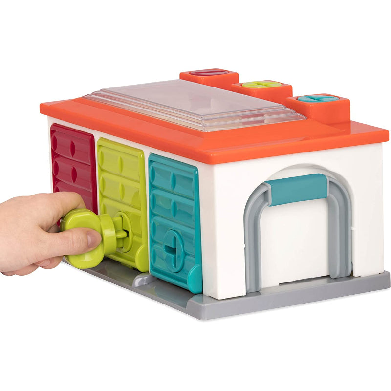 Shape Sorting Toy Garage With Keys & 3 Toy Cars