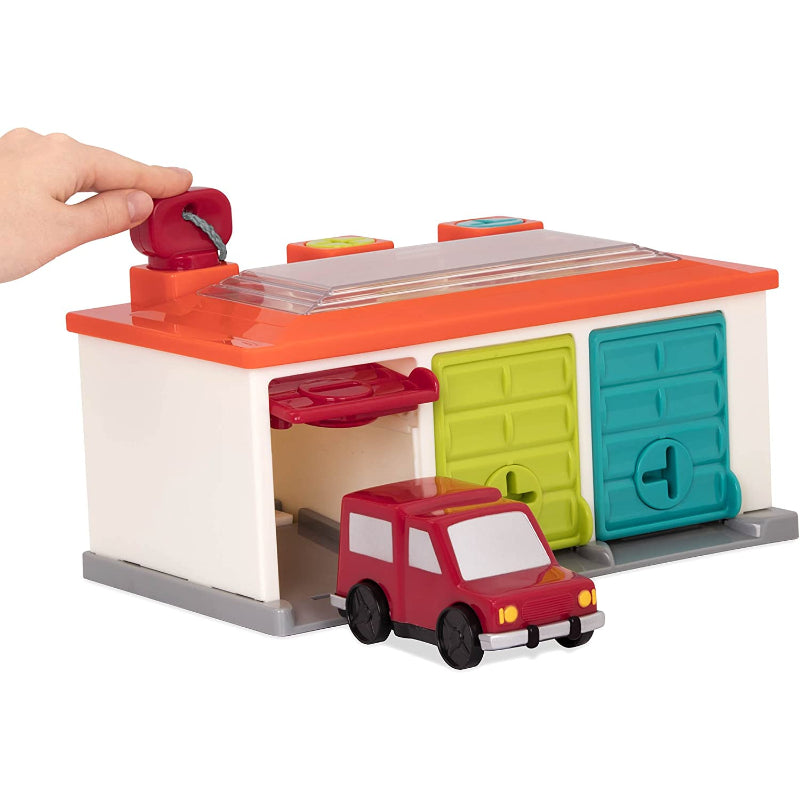 Shape Sorting Toy Garage With Keys & 3 Toy Cars