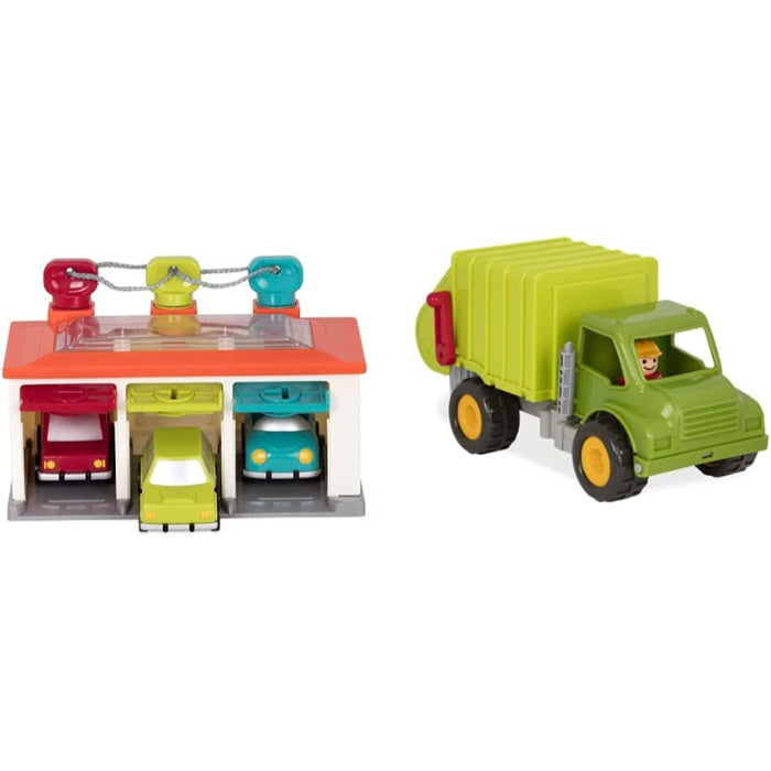 Shape Sorting Toy Garage With Keys & 3 Toy Cars