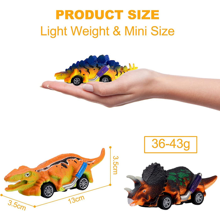 Dino Cars Toys With Flashing Lights & Roar Music