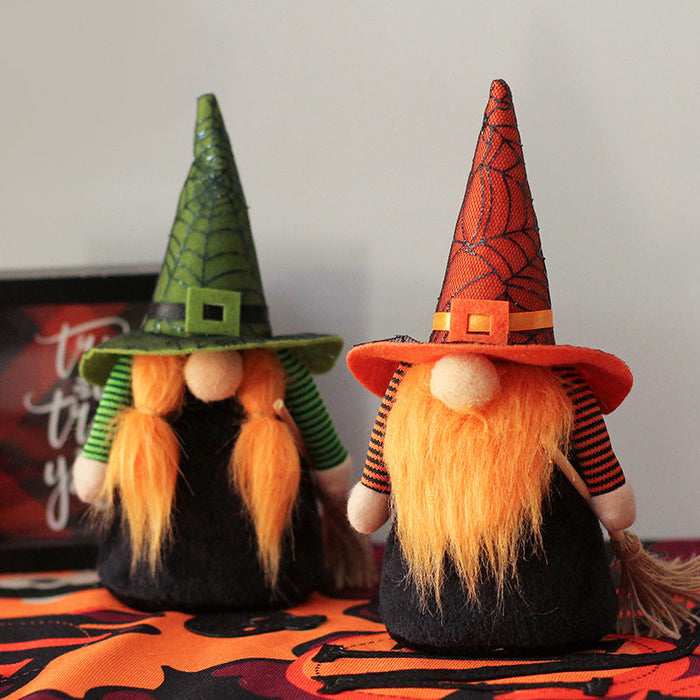 Halloween Faceless Old Dwarf Gnome Witch Toy