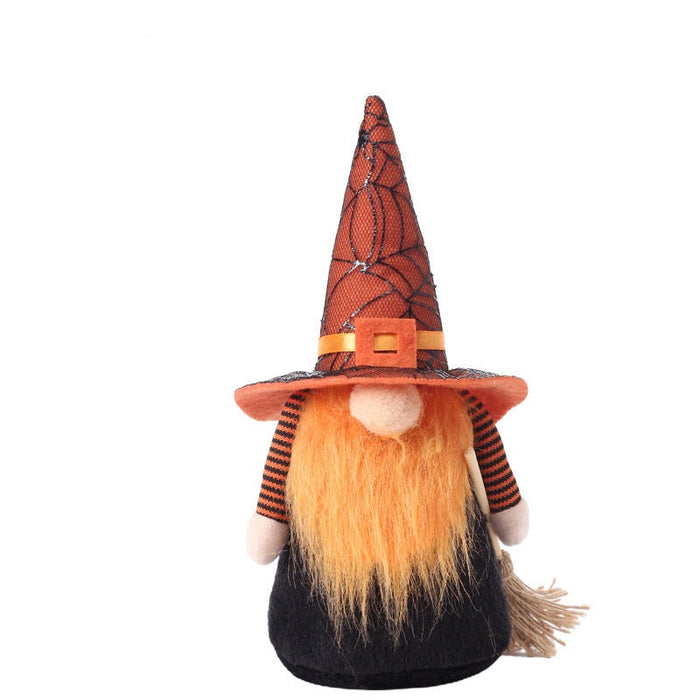 Halloween Faceless Old Dwarf Gnome Witch Toy