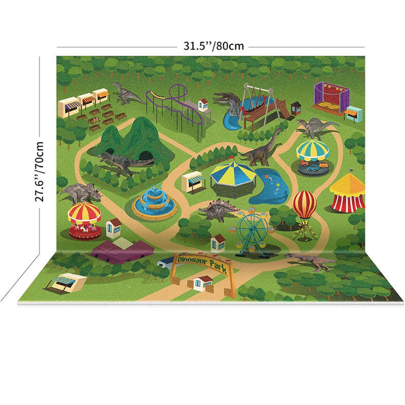 Dinosaur Toys With Activity Play Mat & Trees